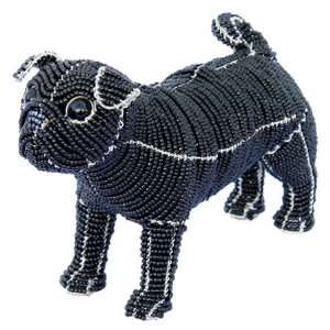 Dog Pug Black, Charlie, Beads Handcraft Art  Kitchen 
