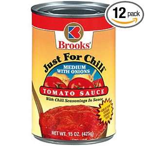 Brooks Just for Chili Medium Tomato Sauce, 14.50 Ounce (Pack of 12)