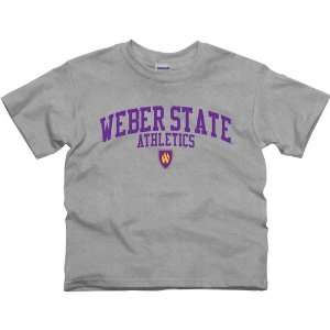   Weber State Wildcats Youth Athletics T Shirt   Ash