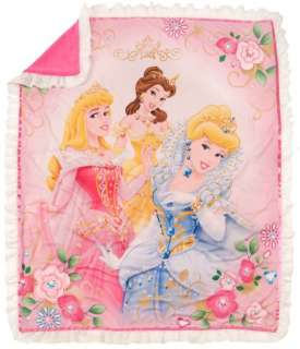 Disney Belle Aurora Cinderella PRINCESS THROW BLANKET  