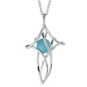   : Ze Sterling Silver Caged Turquoise Bead Cross Pendant. 30 Jewelry