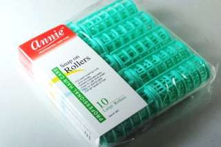 New Annie Snap On Hair (L) 10pcs GREEN Roller  