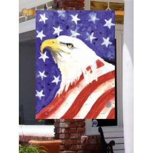  Patriotic Bald Eagle Stars & Stripes Large Flag: Patio 