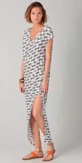 Thakoon Addition Slit Front Geometric Print Gown  