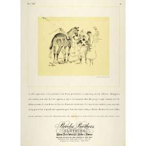 1937 Ad Brooks Brothers Men Clothing Jockey Race Horse   Original 