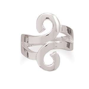  Double Swirl Design Ring: Jewelry