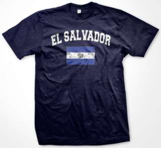 El Salvador Country Flag National Pride Mens T shirt  