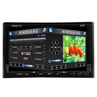 2011 USA 7 In Dash HD 2 Din Car Stereo DVD Player GPS Radio Ipod BT 