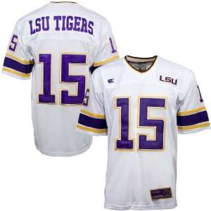  LSU Tigers #15 White All Time Jersey: Sports & Outdoors
