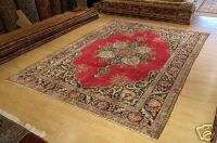 8x11.5 Handmade Wool Carpet Antique Persian Tabriz Rug  