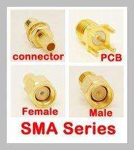 PCB mount RP SMA female plug straight connector adapter  