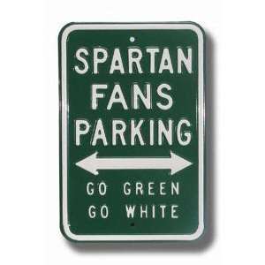  Michigan State Spartans Go Green Go White Parking Sign 