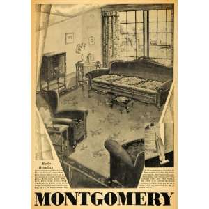  1929 Ad Montgomery Ward Living Room Furniture Decor 