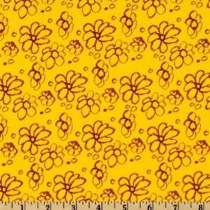  44 Wide Fairy Tip Toes Daisy Lace Yellow Fabric By The 
