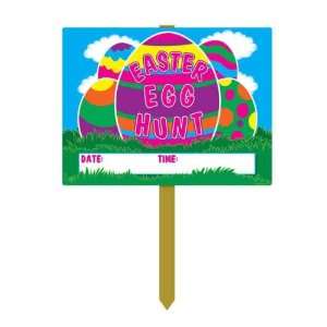  Beistle 44912 Easter Egg Hunt Yard Sign   Pack of 6: Home 