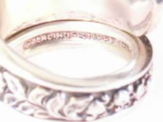 Stieff CORSAGE Sterling Spoon Ring SPIRAL Sz 7 10  