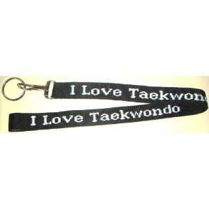 I Love Taekwondo Woven Lanyard (12pc/pack)   New 