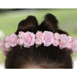    Flower Girl Hair Wreath in White, Ivory, Lilac or Pink: Beauty