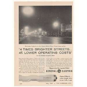  1960 Paramount California GE Power Groove Lamp Print Ad 
