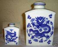 Asian Oriental Container Bottle Dragon Ceramic Decor  