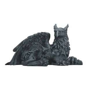  Griffin Baby at Rest Gray Lion Body Eagle Head & Wings