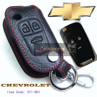 Chevrolet Car Key Case Leather Holder Cover Fob Remote Chevy Cruze 