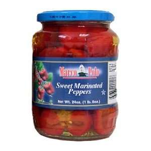 Sweet Marinated Peppers (marco polo) 24oz:  Grocery 