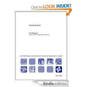 The Greek Novel: Oxford Bibliographies Online Research Guide [Kindle 