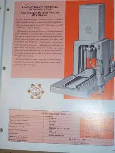 Vtg Micromatic Hone Catalog~Microhoning Machine Tools  