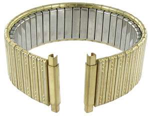 18 22mm Speidel Stainless Gold Tone Metal Watch Band Regular 1418/32 