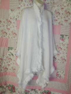 Lovely Womens Chicos Winter White Cape~Wrap~Shawl~Poncho One Size 