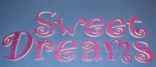 Sweet Dreams Glitter Wooden Wall Letter Set Gifts Decor Nursery 