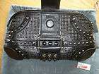 Alexander McQueen Black Leather Studded Clutch,$1555NWT100% AUTHENTIC 