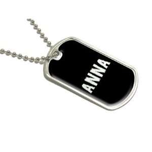  Anna   Name Military Dog Tag Luggage Keychain: Automotive