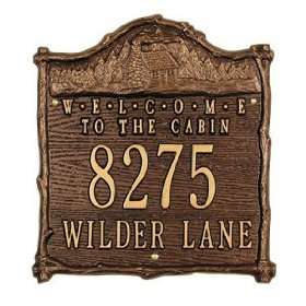  Welcome to the Cabin Address Plaques in Antique Copper 