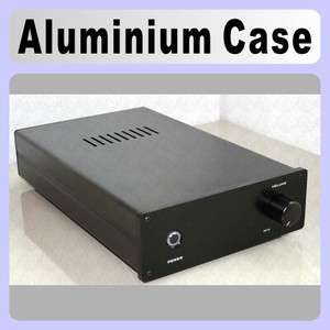 Black Aluminium Chassis DIY Audio Power Amplifier Enclosure Metal Case 