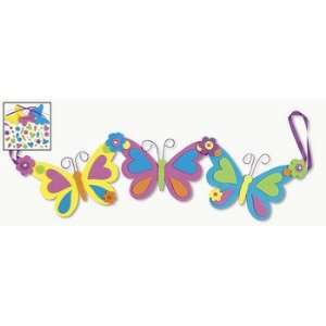  Adhesive Spring Butterfly Garland Craft Kit   Craft Kits & Projects 