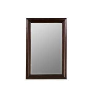 Rectangular Wall Mirror Transitional Style in Tobacco Finish:  