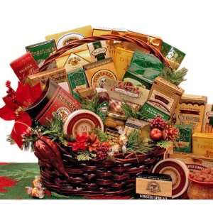 Grand Gathering Christmas Holiday Gourmet Food Gift Basket   Size 