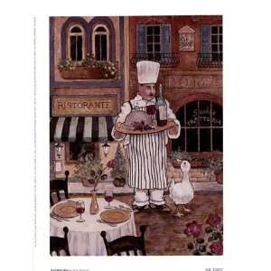  Betty Whiteaker Chef With Wine 6x8 Poster Print