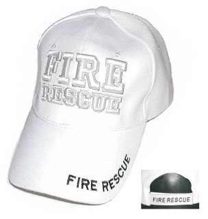 BALL CAP / HAT ~ FIRE RESCUE ~ FIGHTER VENTED White  