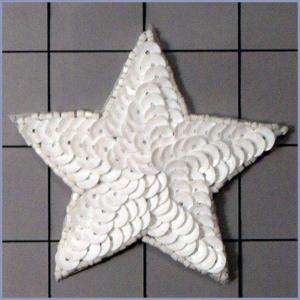 SEQUIN BEADED 2.75 INCH STAR CHOOSE COLOR 0400  