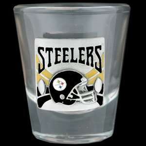  Pittsburgh Steelers   Round NFL Shot Glass: Sports 