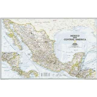 com National Geographic RE01020362 Map Of Mexico And Central America 