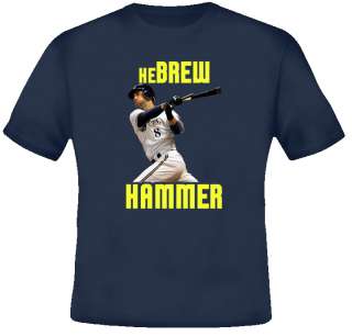 Ryan Braun Hebrew Hammer Milwaukee T Shirt  