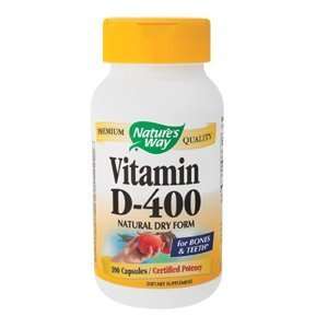  Vitamin D 400  Natural Dry Form 100 Capsules Health 