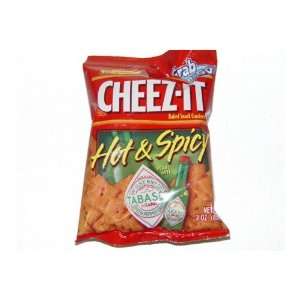 Cheez it Hot and Spicy Baked Snack Crackers (12 3oz Bags)