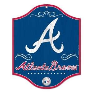  MLB Atlanta Braves Sign   Wood Logo Style Sports 