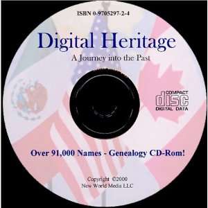  Digital Heritage Genealogy CD Rom and e Book 
