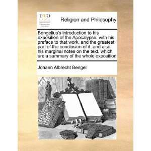 Bengeliuss introduction to his exposition of the Apocalypse with his 